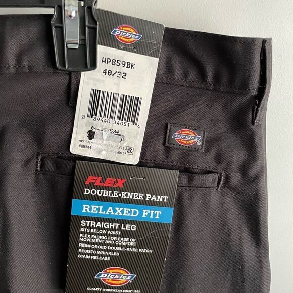 NWT Black Dickies Double-Knee Pant, 40/32 - Picture 5 of 5